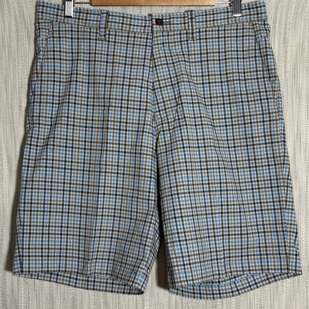 Tommy Bahama Blue and Brown Checkered Shorts